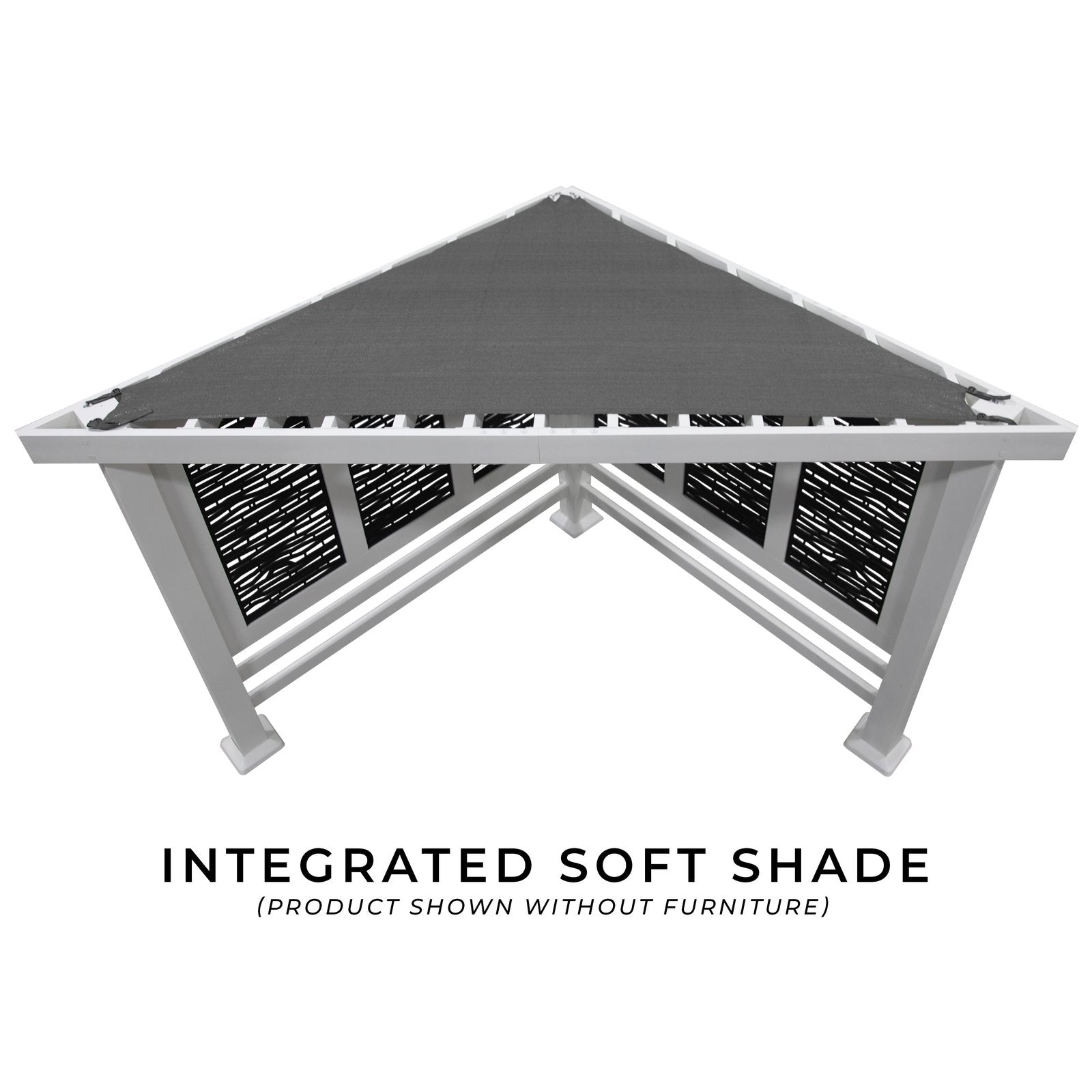 Ridgedale Modern Steel Cabana Pergola with Conversational Seating - Image 8