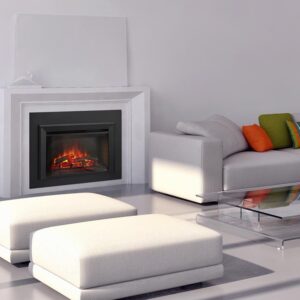 SimpliFire 30-In Electric Fireplace Insert with LED Flame and Multi-Color Ember Bed