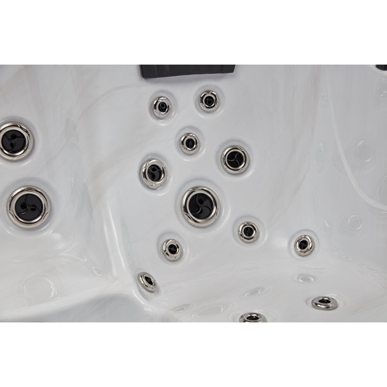 Victoria 6-person 60 Jet Hot Tub With Bluetooth In Grey - Image 9