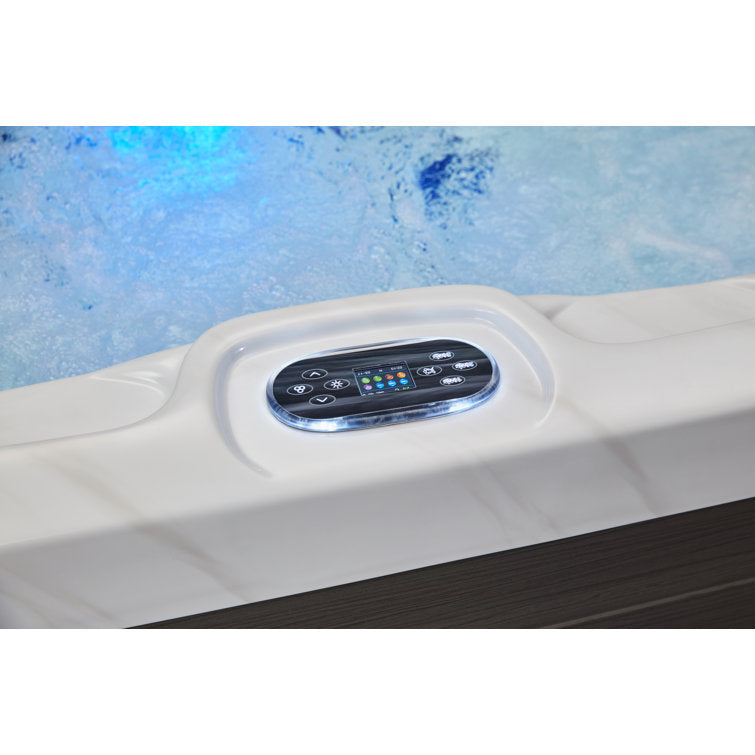 Victoria 6-person 60 Jet Hot Tub With Bluetooth In Grey - Image 5