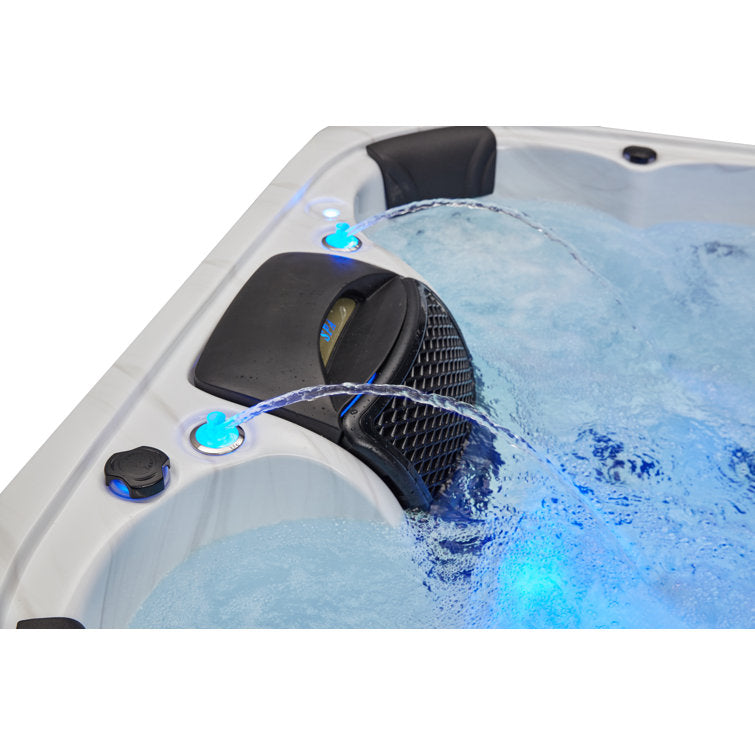 Victoria 6-person 60 Jet Hot Tub With Bluetooth In Grey - Image 6