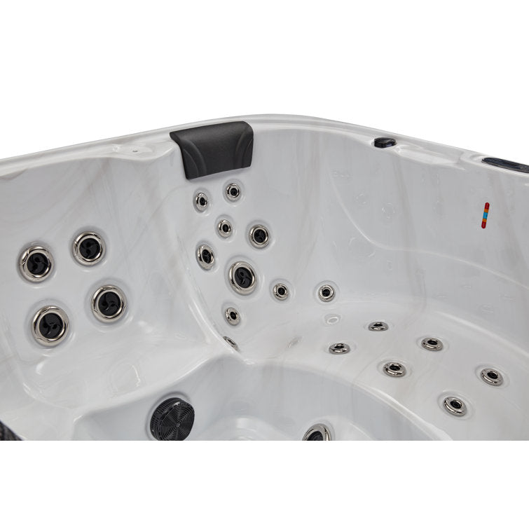 Victoria 6-person 60 Jet Hot Tub With Bluetooth In Grey - Image 2
