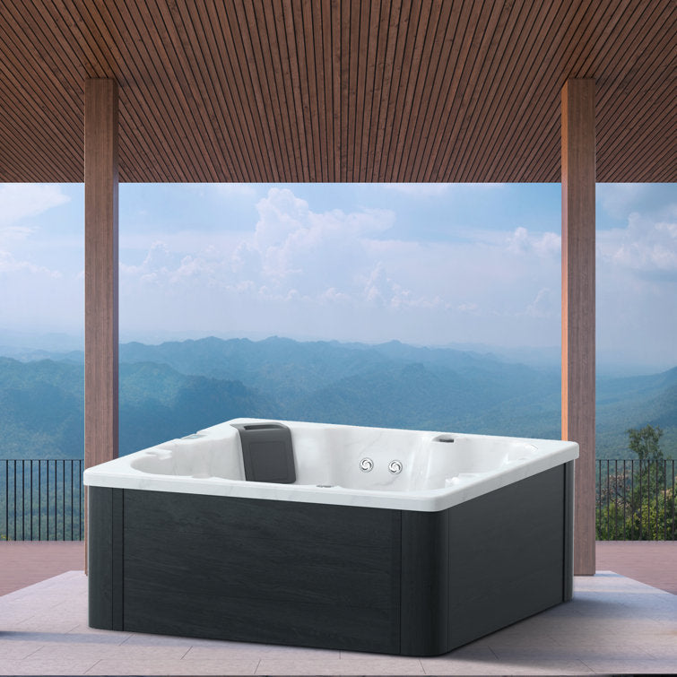 WSINC 5 – Person 32 – Jet Acrylic Square Hot Tub with Ozonator in Grey Oak - Image 2