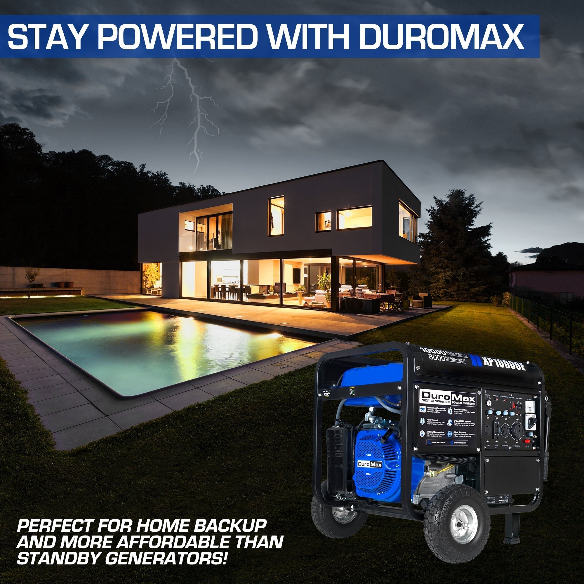 10,000 Watt Gasoline Portable Generator - Image 7