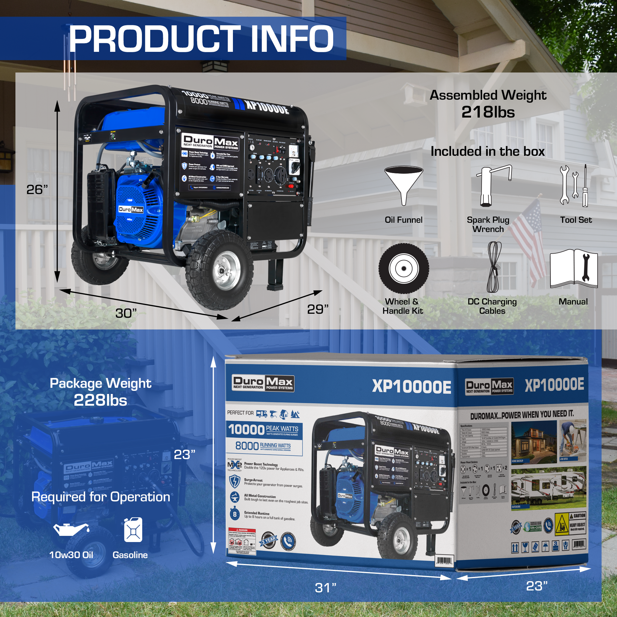 10,000 Watt Gasoline Portable Generator - Image 8