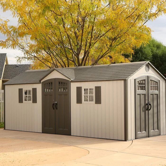20 ft. x 8 ft. Outdoor Plastic Storage Shed