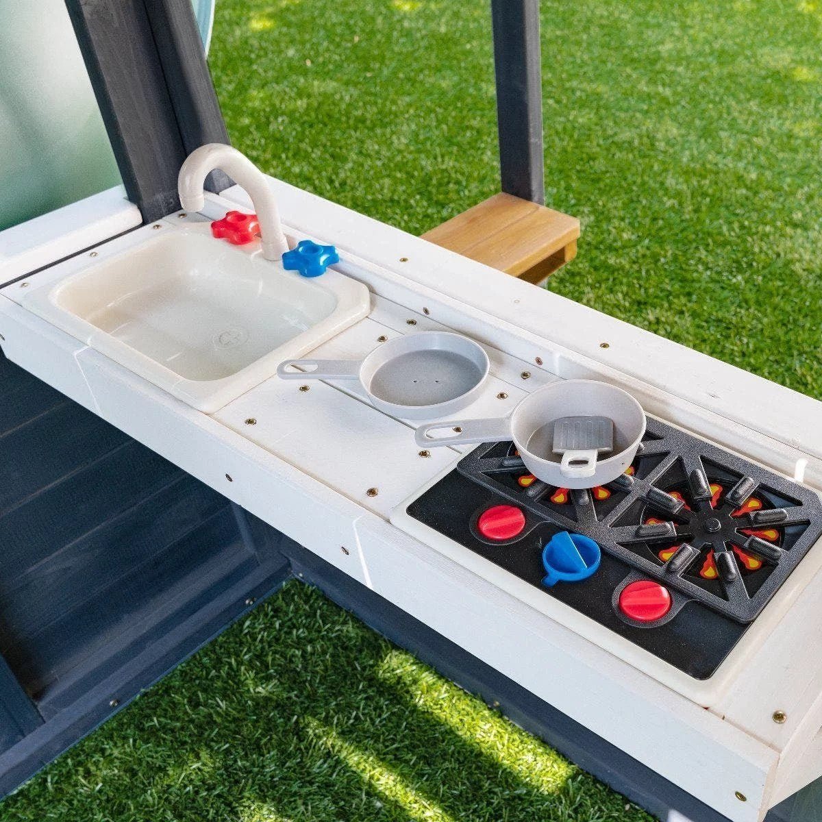 Backyard Discovery Skyfort III Cedar Swing Set w/ Tube Slide – DIY - Image 3