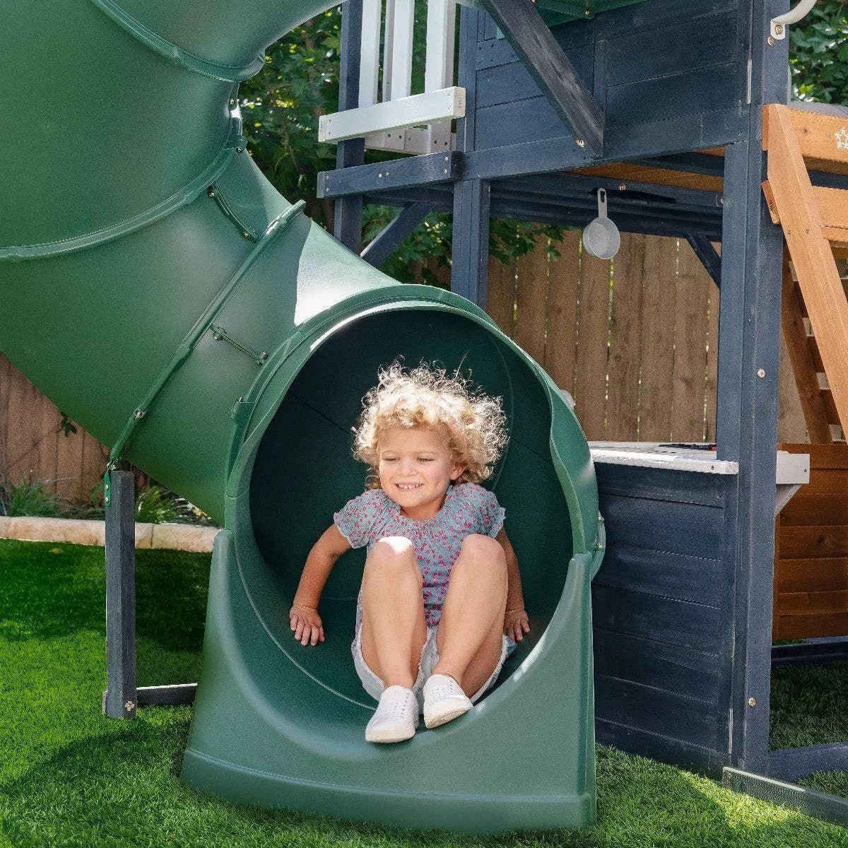 Backyard Discovery Skyfort III Cedar Swing Set w/ Tube Slide – DIY - Image 14
