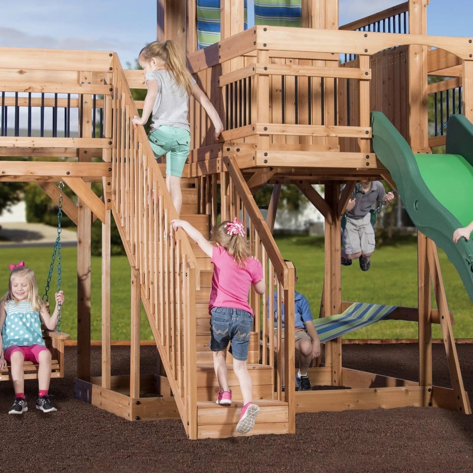 Backyard Discovery Caribbean Cedar Swing Set - Image 4