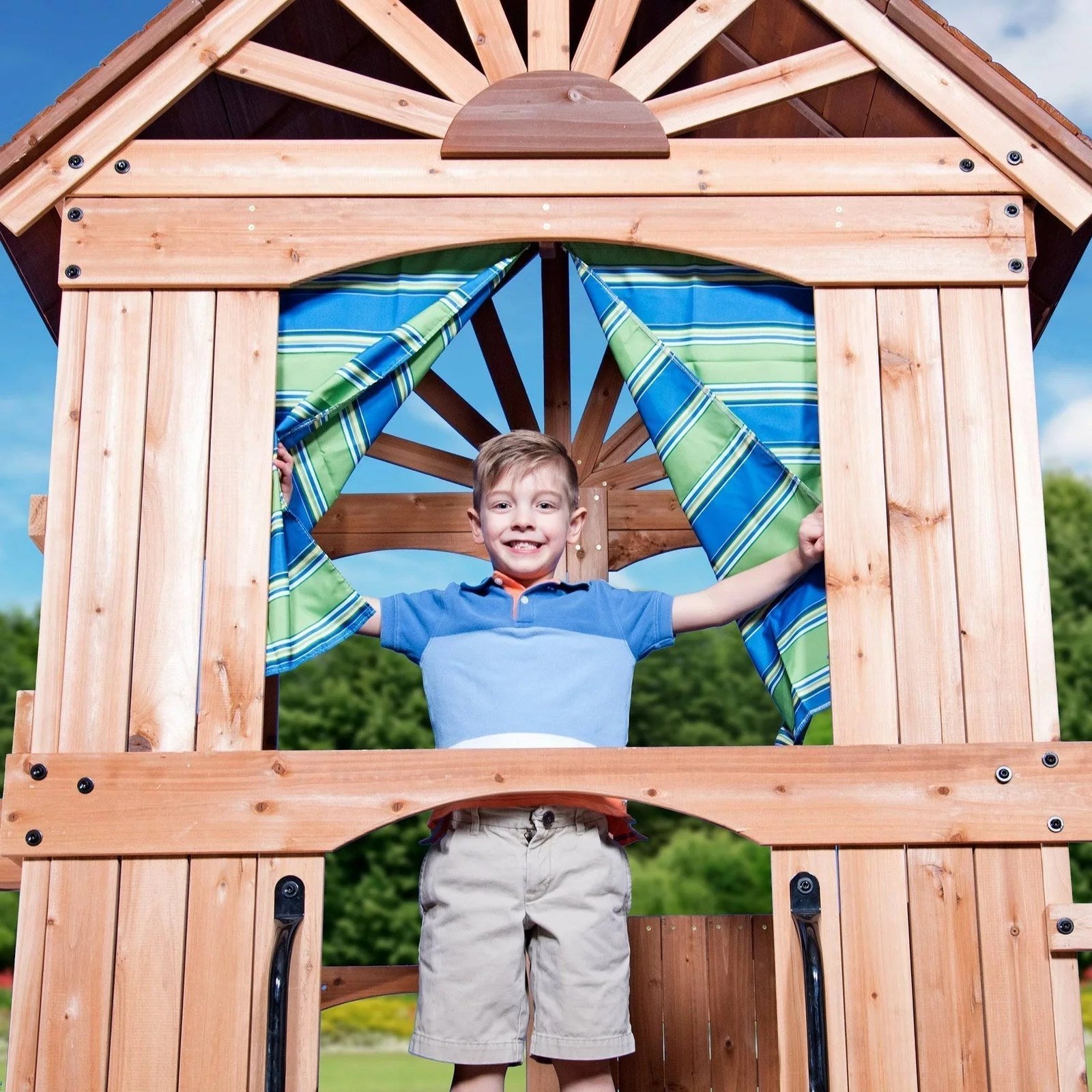 Backyard Discovery Caribbean Cedar Swing Set - Image 7