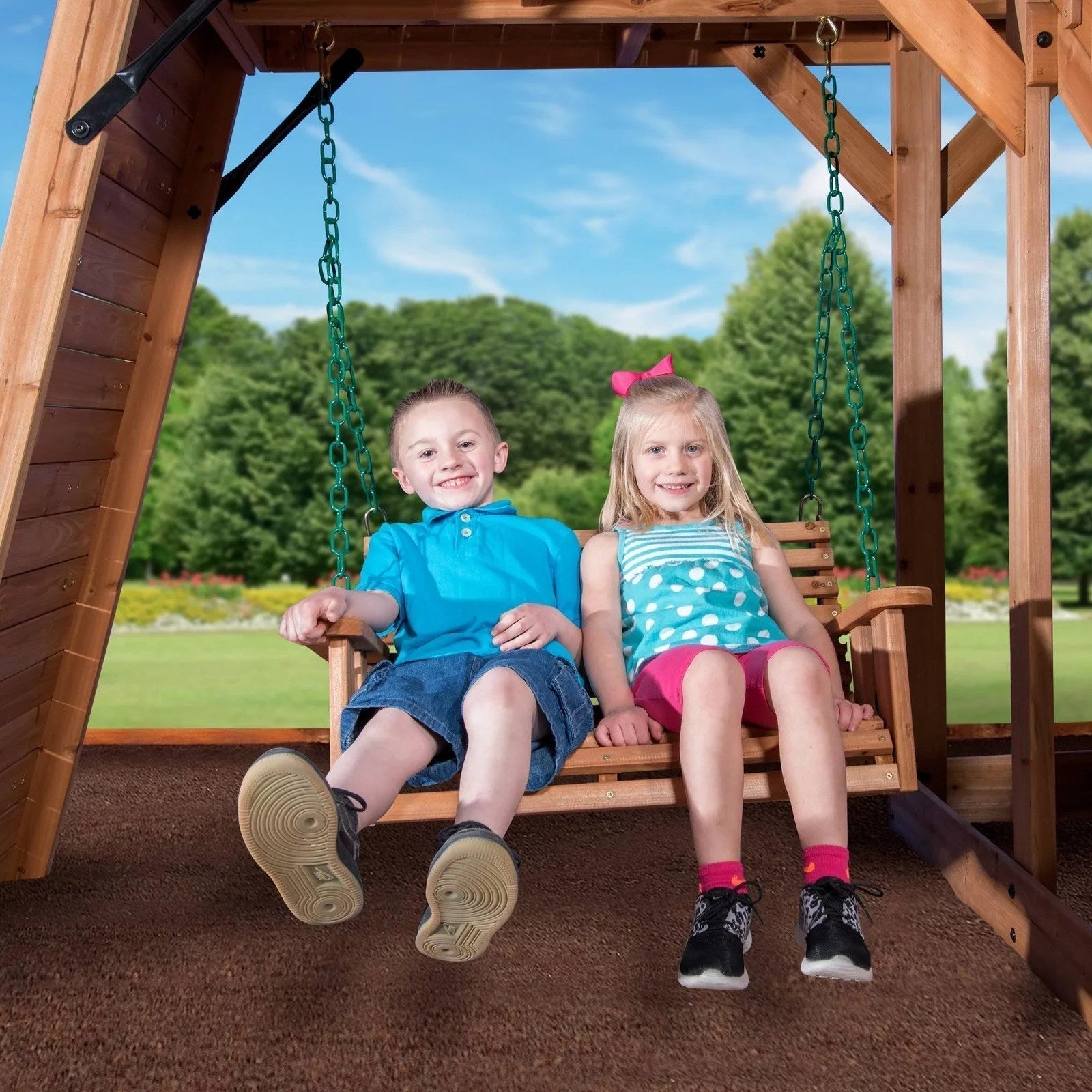 Backyard Discovery Caribbean Cedar Swing Set - Image 9