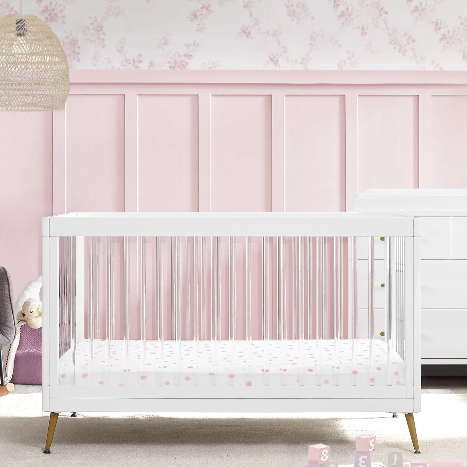 Sloane 4-in-1 Acrylic Convertible Crib - Image 17