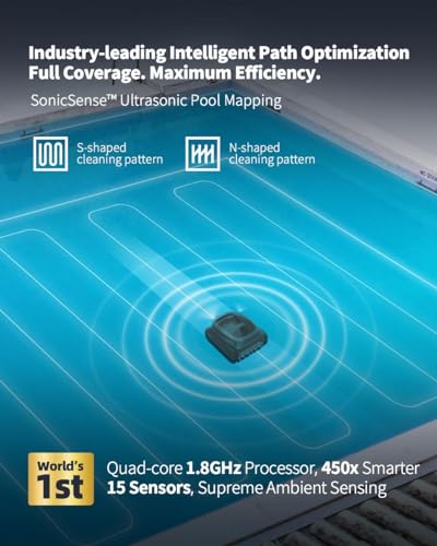 Beatbot AquaSense Cordless Robotic Pool Vacuum Cleaner – Intelligent Path Opimization, Cleans Floor, Walls, and Waterline – Ideal for Above & In-Ground Pools up to 2,260 sq.ft. - Image 5