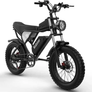 Ridstar Electric Bike for Adults 1500w 33mph,48v 20ah Electric Bicycle,20″ Fat Tire,7-Speed Mountain Bike Ul2849